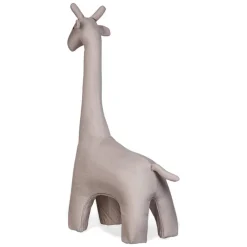 Grande peluche 131cm Girafe debout en lin beige