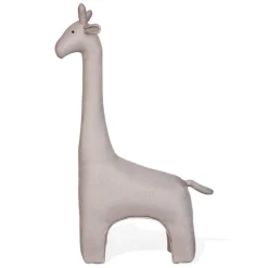 Grande peluche 131cm Girafe debout en lin beige