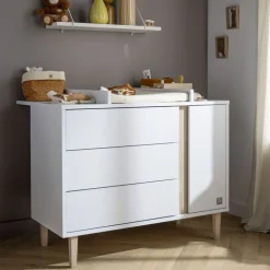 Grand plan à langer pour commode Paloma blanc
