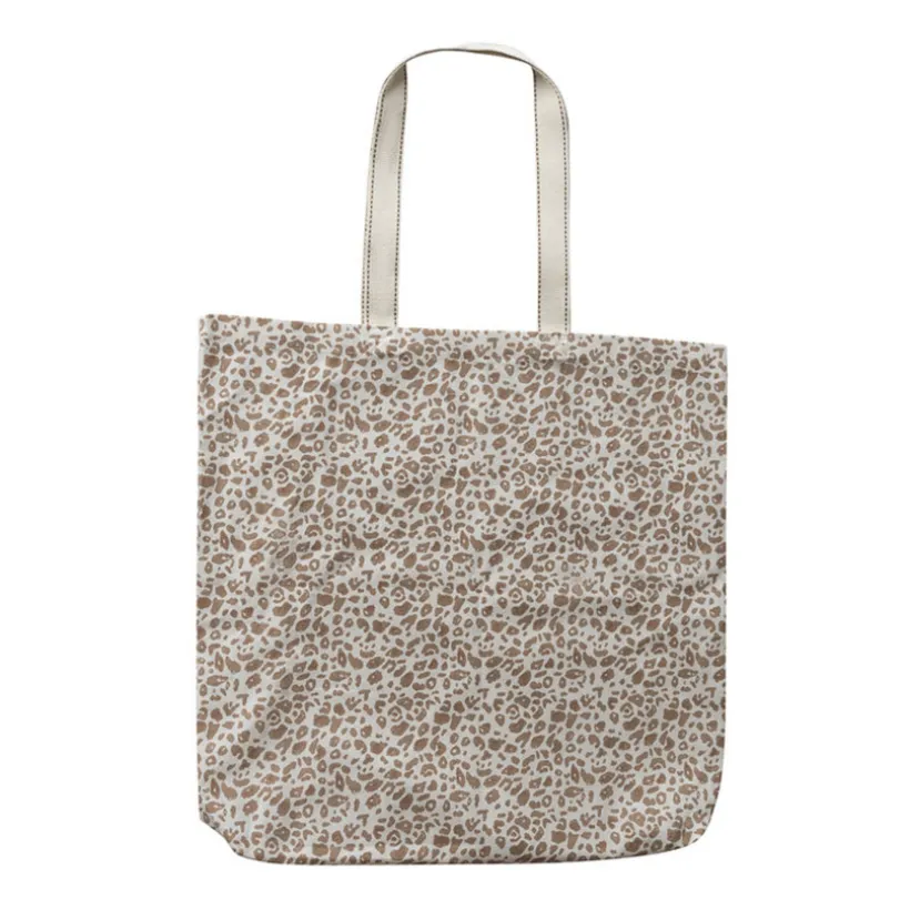 Grand tote bag imprimé léopard
