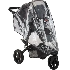 Habillage pluie universel avec fenêtre pour poussette - Transparent