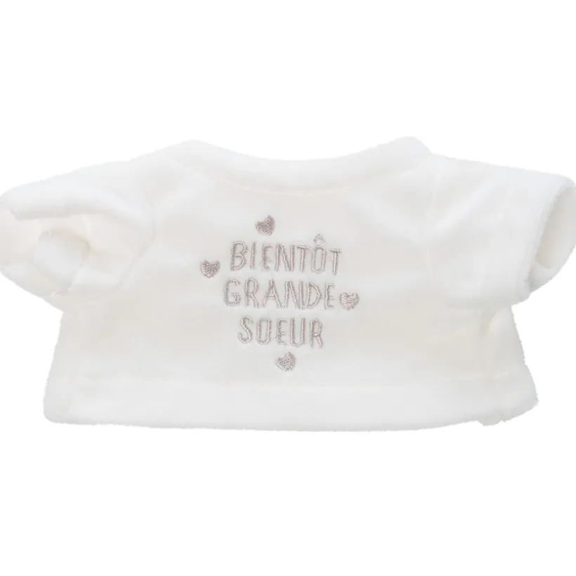 Habillage pour peluche annonce de naissance "tu vas être grande soeur"