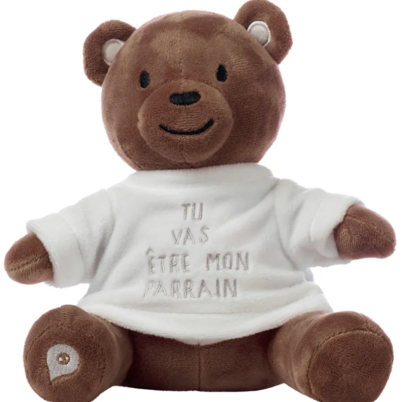 Habillage pour peluche annonce de naissance "tu vas être parrain"