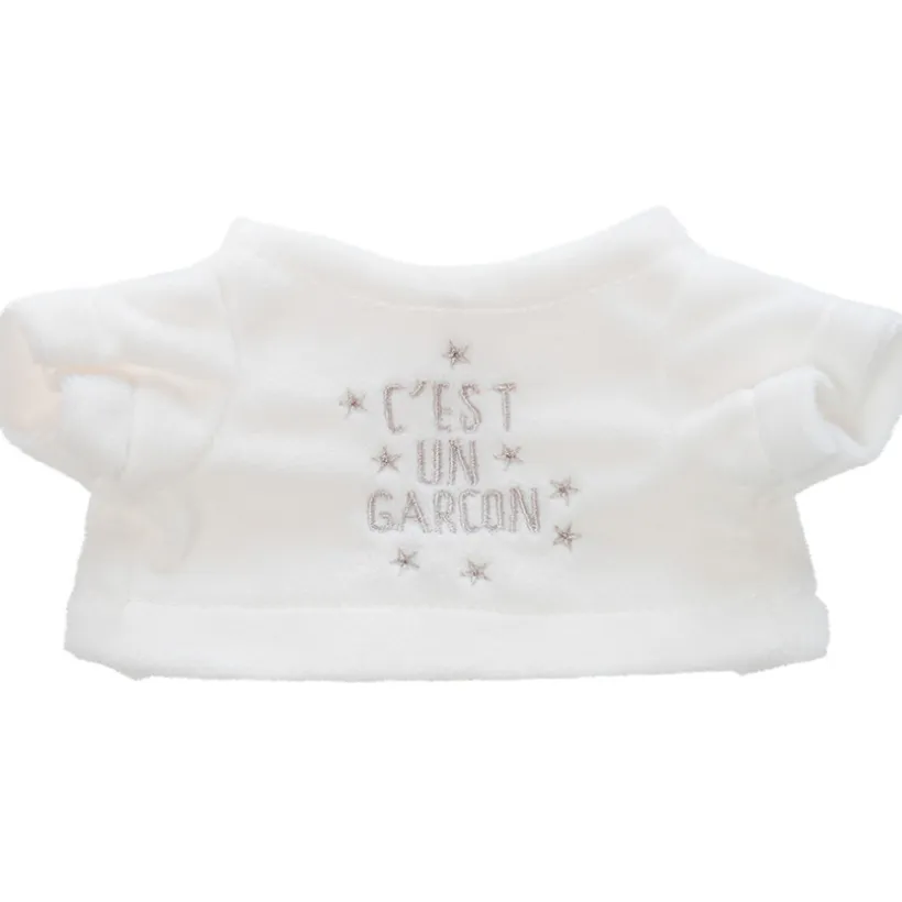 Habillage pour peluche annonce de naissance "c'est un garçon"
