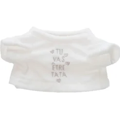 Habillage pour peluche annonce de naissance "tu vas être tata"