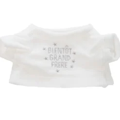 Habillage pour peluche à texte annonce grand frère brodé