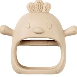 Hochet moufle de dentition en silicone - Poule - Argile