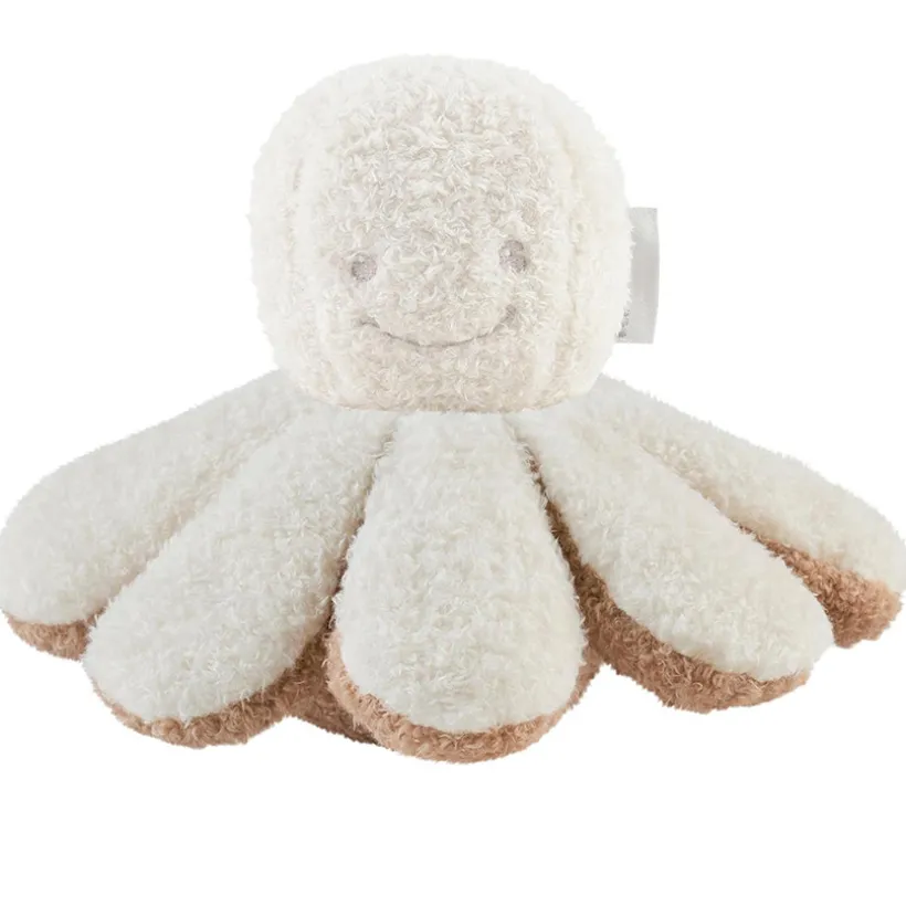Hochet pieuvre bouclette Ecru