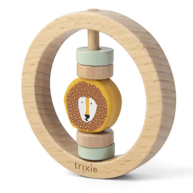 Hochet rond en bois - Mr. Lion