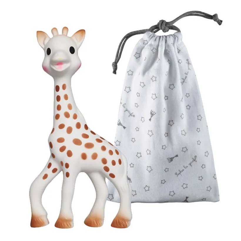 Hochet Sophie la Girafe avec son sac de rangement