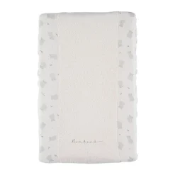 Housse de matelas à langer imprimé Fluffy écru