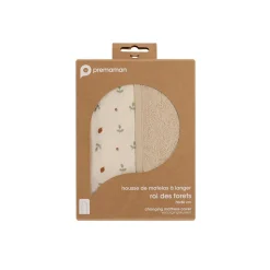 Housse de matelas à langer imprimé Roi des Forêts beige