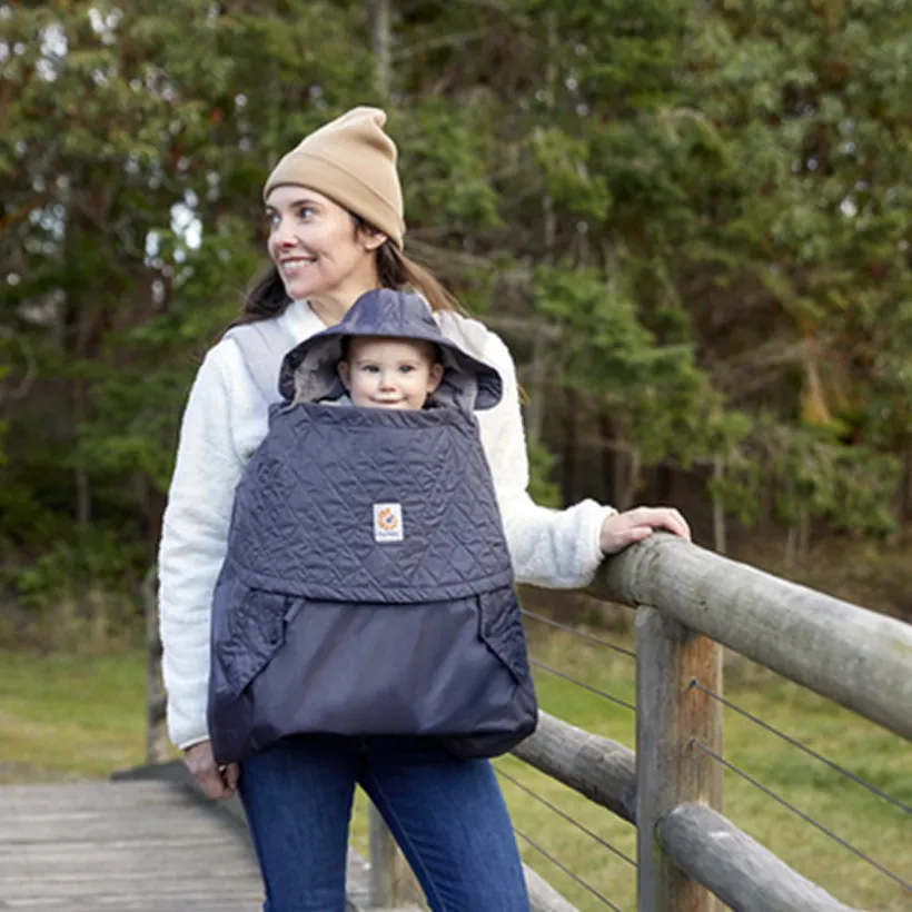 Housse imperméable Cocon Pluie pour porte-bébé charbon