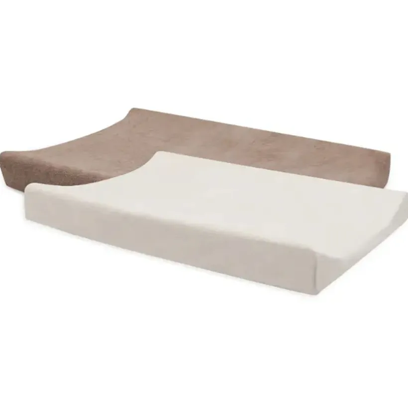 Housse matelas à langer éponge - Milky Coffee/Ivoire - 50x70 - 2Pcs