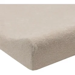Housse matelas à langer éponge - Oatmeal/sable - 50x70 cm - 2 Pcs