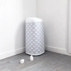 Housse pour poubelle à couches Dress up – Eléphants gris