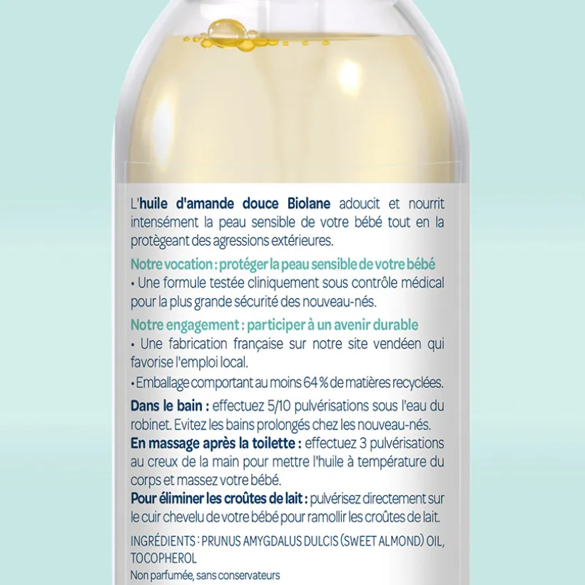 Huile d'amande douce en spray 75 ml