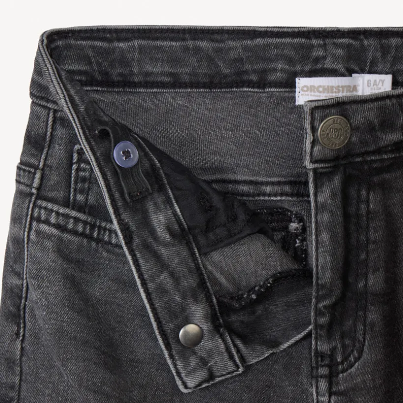 Jean cargo effet délavé à poches pour garçon