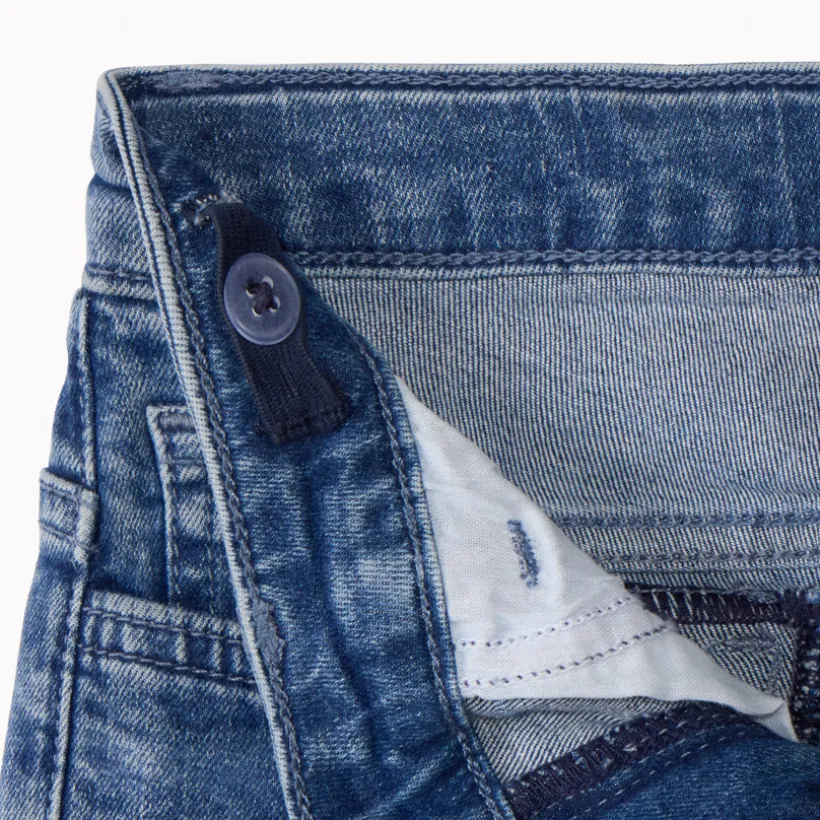Jean cargo effet délavé à poches pour garçon