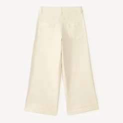 Jean coupe large évasée uni pour fille