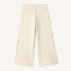 Jean coupe large évasée uni pour fille