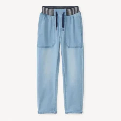 Jean droit avec taille élastiquée et rayée pour garçon