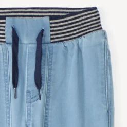 Jean droit avec taille élastiquée et rayée pour garçon