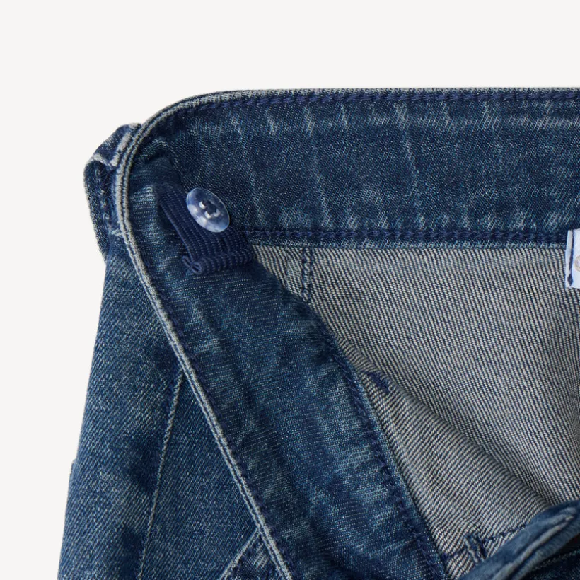 Jean droit garçon print en relief Vintage Sport