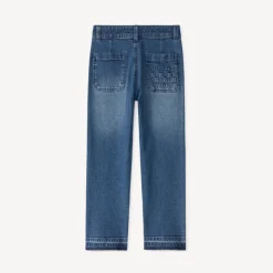 Jean droit garçon print en relief Vintage Sport
