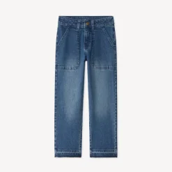 Jean droit garçon print en relief Vintage Sport