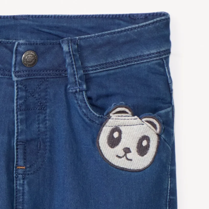Jean effet denim doublé avec poche ludique pour bébé garçon