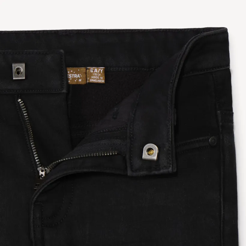 Jean effet denim doublé micropolaire uni pour garçon