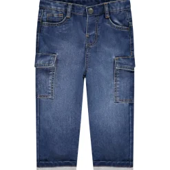 Jean en denim et doublure jersey effet cargo pour bébé garçon