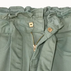 Jean fille coupe paperbag avec ceinture