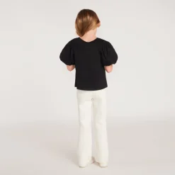 Jean flare avec poches plaquées pour fille
