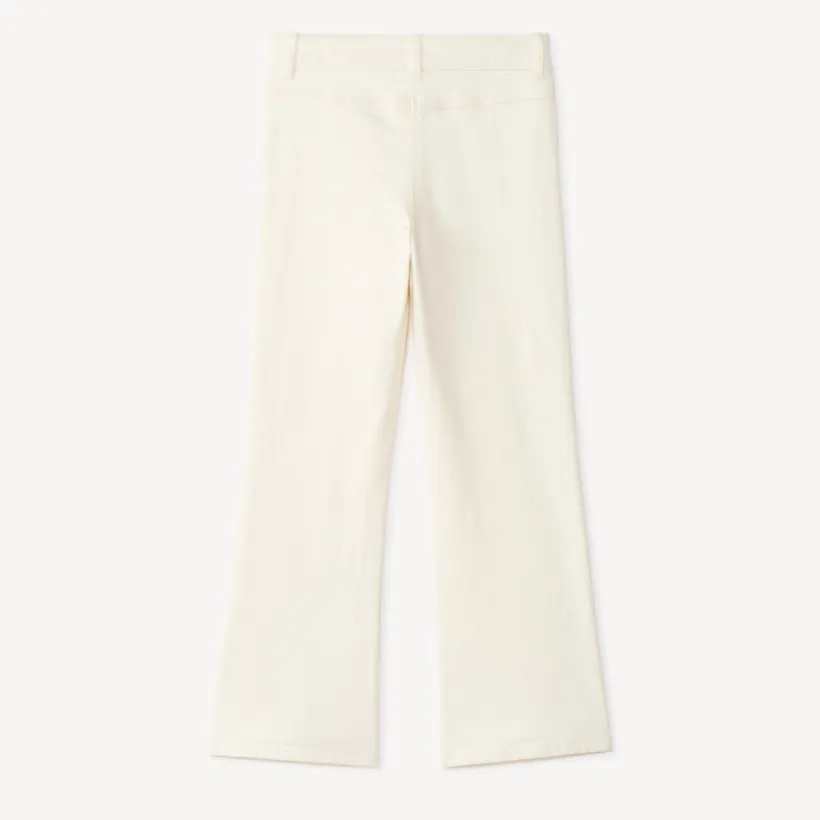 Jean flare avec poches plaquées pour fille