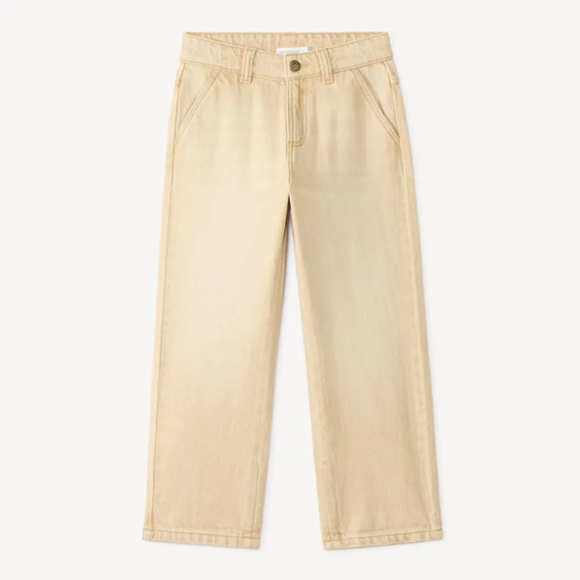 Jean garçon large uni