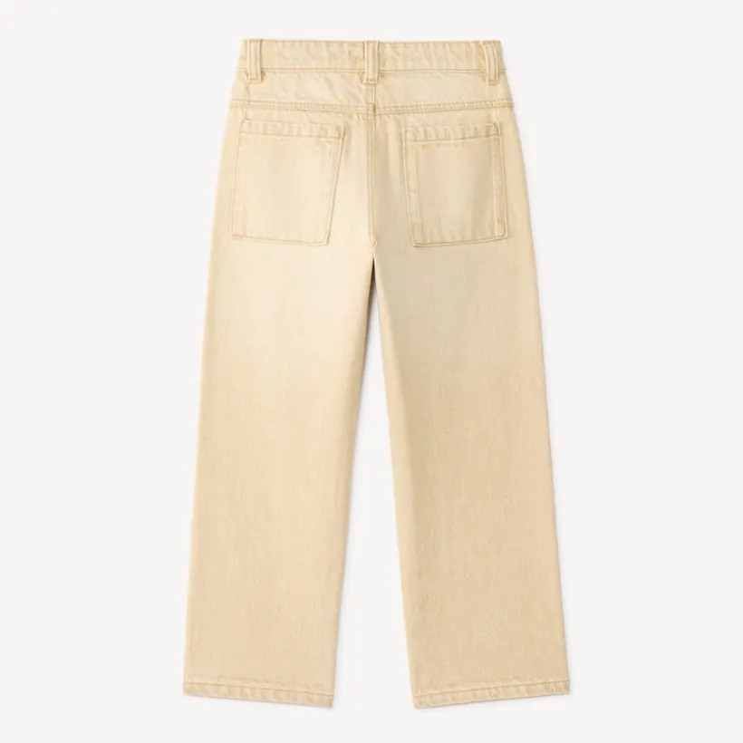 Jean garçon large uni