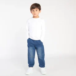 Jean jogger effet denim uni pour garçon
