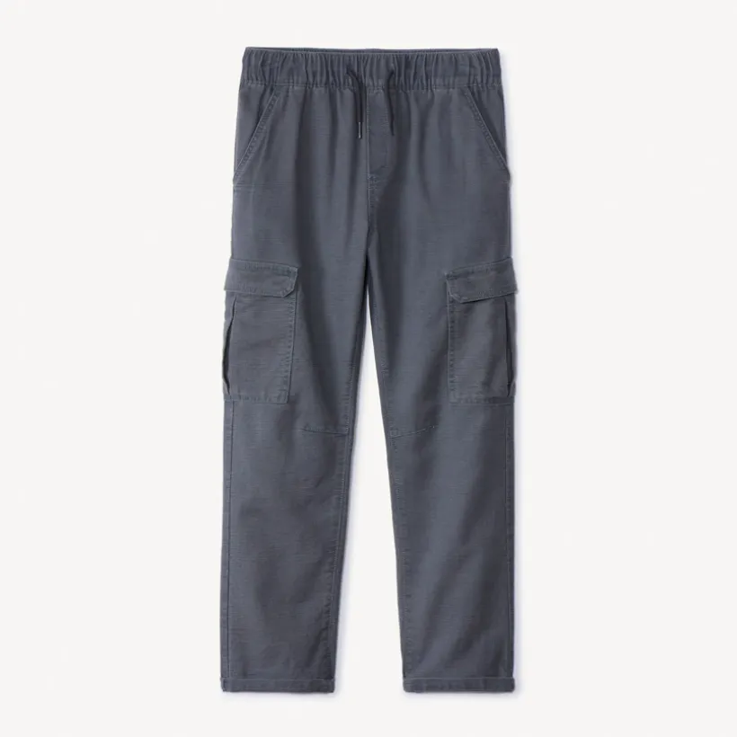 Jean jogger style cargo uni à poches pour garçon