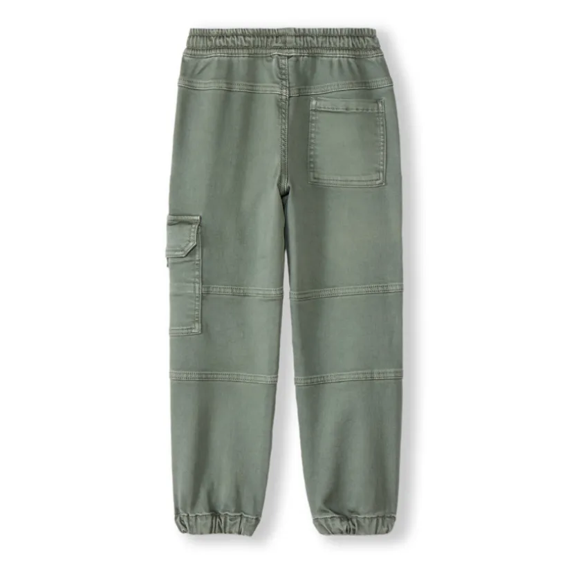 Jean jogger style cargo uni à poches pour garçon