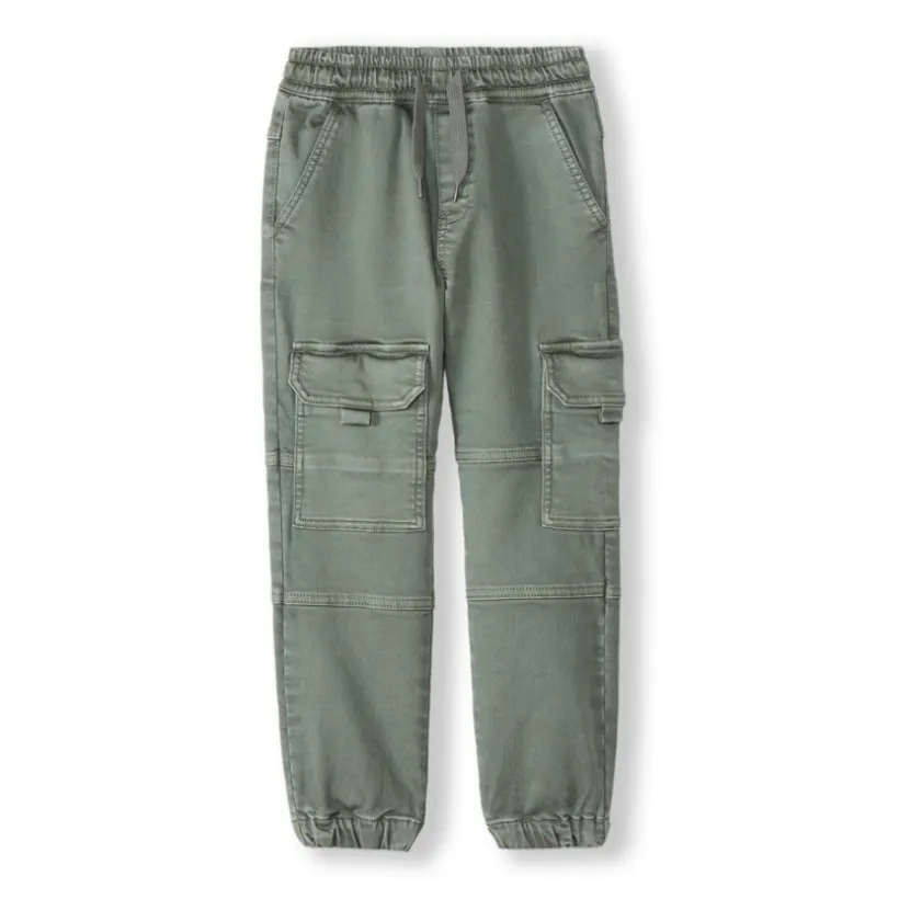 Jean jogger style cargo uni à poches pour garçon