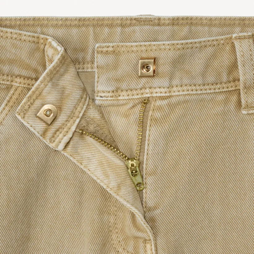 Jean large à perles nacrées pour fille