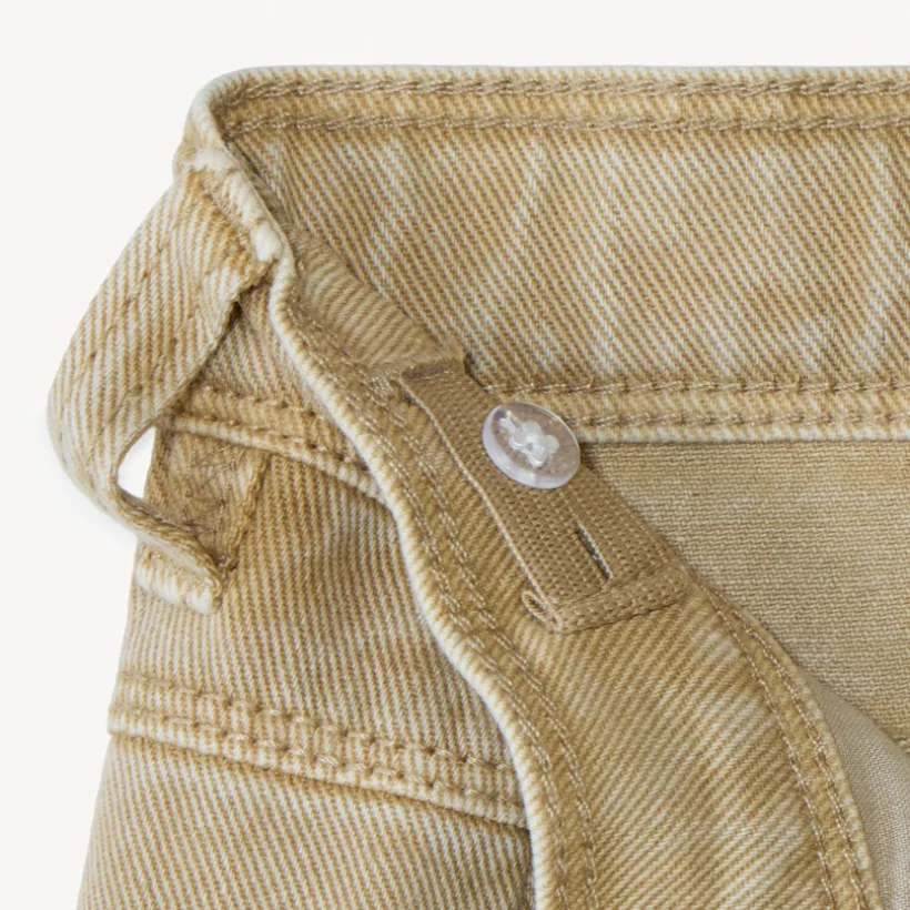 Jean large à perles nacrées pour fille