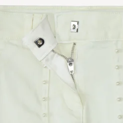 Jean large à poches avec perles nacrées pour fille