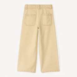 Jean large uni avec poches fantaisie pour fille