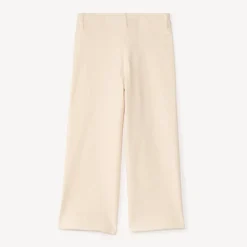 Jean large uni à boutons imitation corne pour fille