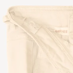 Jean large uni à boutons imitation corne pour fille