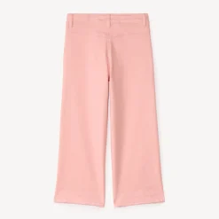 Jean large uni à boutons imitation corne pour fille