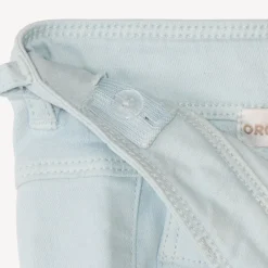 Jean large uni à boutons imitation corne pour fille
